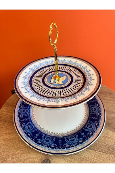 618 CONCEPT Blue Banube 2-Deck Cake Stand