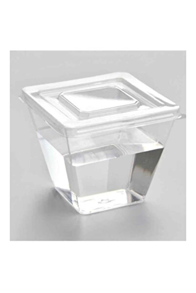 MEZ-PACK PRİZMA KASE 30 ADET KAPAKLI 200 CC KUBİK MAGNOLYA KASE