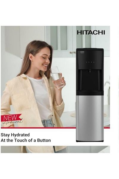 Hitachi UV Sterilization Water Dispenser, Bottom Loading, High-efficiency compressor cooling, Hot &