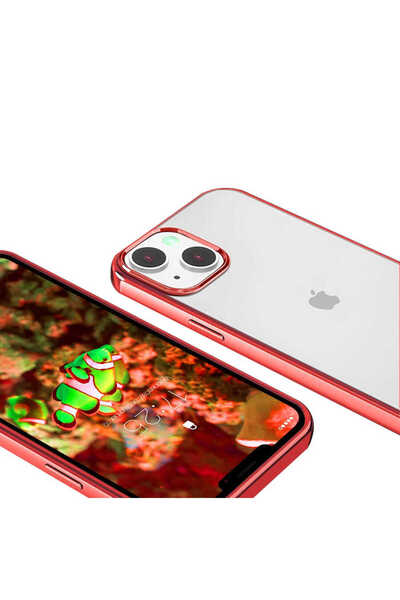 teknocep store powered by حافظة TKNC Pixel متوافقة مع هاتف iPhone 13 Mini - أحمر