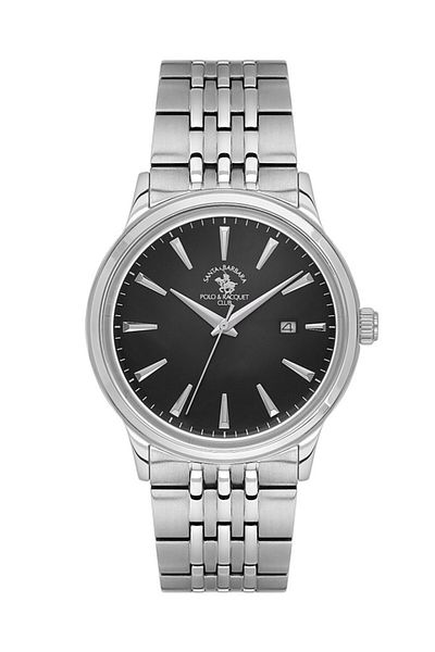 Santa Barbara Polo & Racquet Club Santa Barbara Polo Racquet Club Sb.4.10021-2 Steel Cord Steel Case 5 Atm Water Resistant Metallic Re