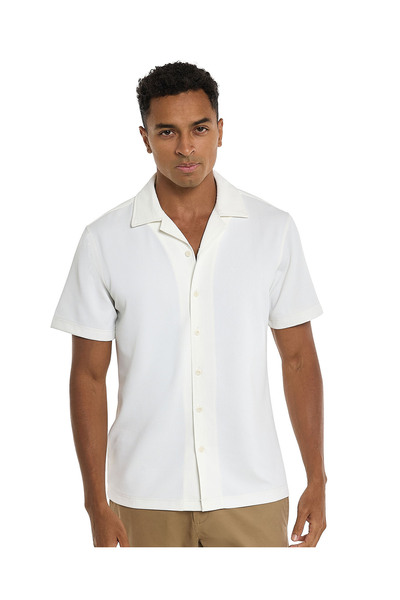 R&B قميص محبوك MYF SS عاجي اللون - مقاس S-XXL