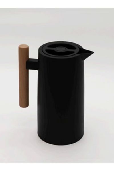 rexa 1L Double Wall Vacuum Insulated Coffee Pot with Wooden Handle