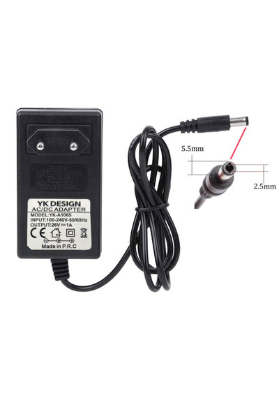Leonpro 26v 1A şarjlı Süpürge adaptörü AC-DC 26 volt 1 amper şarjlı süpürge adaptörü