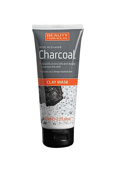 BEAUTY FORMULAS Mască facială cu cărbune activ, antisebum, anti-pori dilatați, formule de înfrumusețare, 100 ml