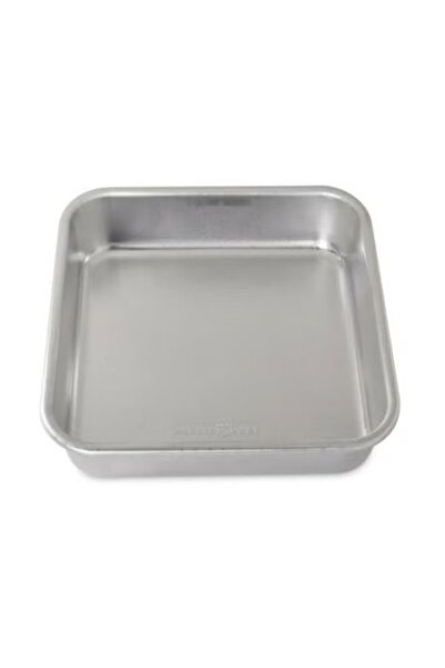 Nordic قالب كيك مربع الشكل فضي 9x9x2.4 بوصة
