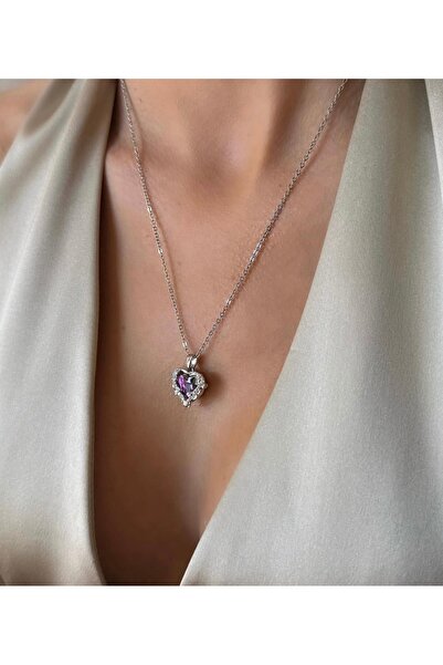İNN JEWELLERY قلادة فولاذية غير مشوهة ومضادة للحساسية على شكل قلب (ضمان المست...