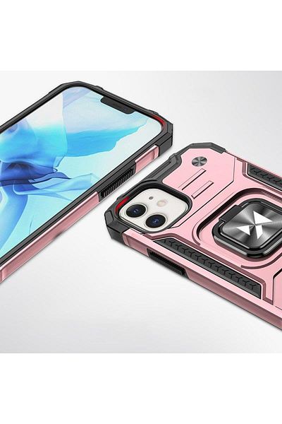 WOZINSKY Carcasă iPhone 14 cu inel magnetic, auriu, tip armor
