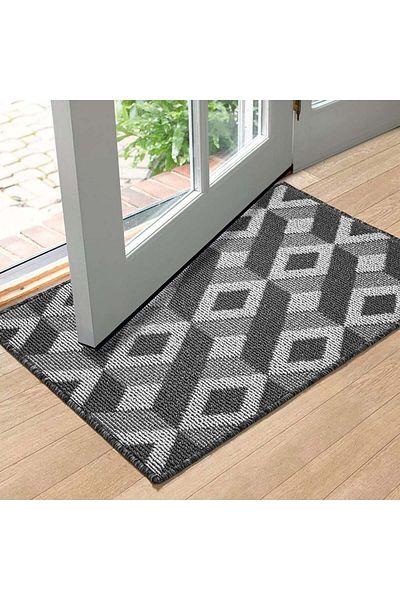 dexi entrance mat, polypropylene, grey, 60 x 90 cm