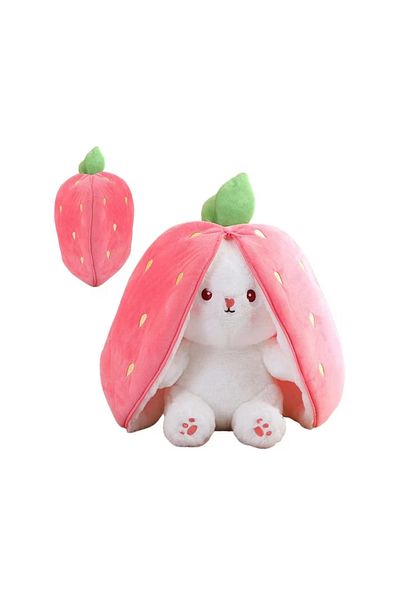 MOAWAVE Strawberry Bunny Plush Toy, Soft and Cuddly, Size 20 cm, orange MOAWAVE™