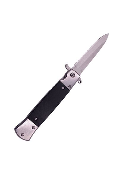 dalimag Cuțit cu deschidere manuală, mâner antiderapant, prindere cu curea, oțel, 22 cm,