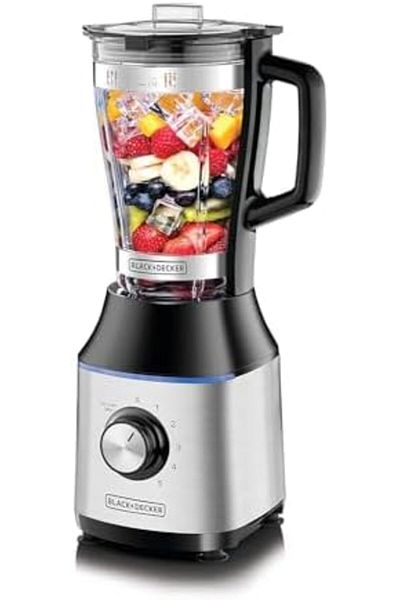 Blackdekor Black & Decker 700 W High Speed Premium Blender with Glass Jar Black/Silver BX650G-B5 2 Years Warran