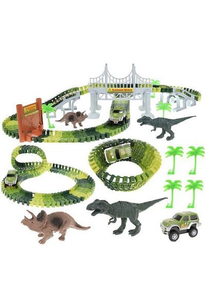 KRUZZEL Set jucarii dinozaur, parc pentru dinozauri