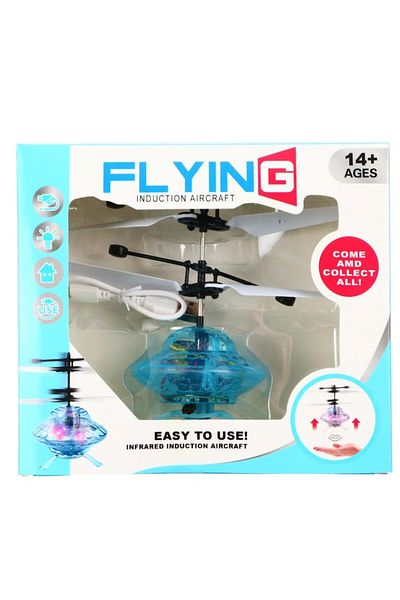 dalimag Mini toy helicopter, UFO model, hand-controlled, blue,
