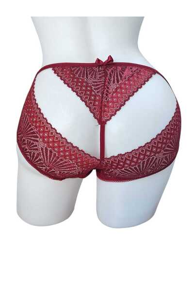 PATRON Hip Part Open Lace and Ribbon Detailed Panties