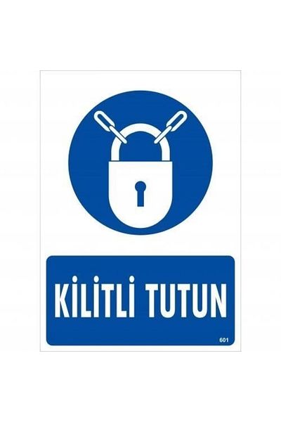 PRATİKOBA Keep Lock Warning Sign 25x35 CODE:601