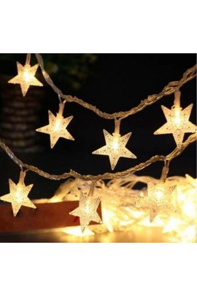 Happyland Star Led New Year Decoration Light 4 Meters Animated 20 Leds White Cable Plug Daylight Star Led