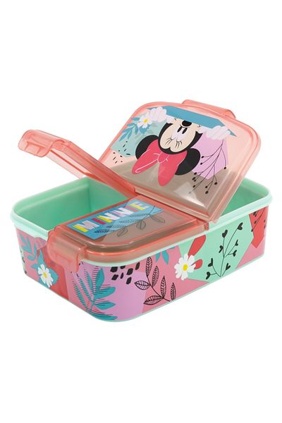 Minnie Mouse Cutie sandwich, multicompartimente, fara BPA, roz, Being more, Minnie Mouse