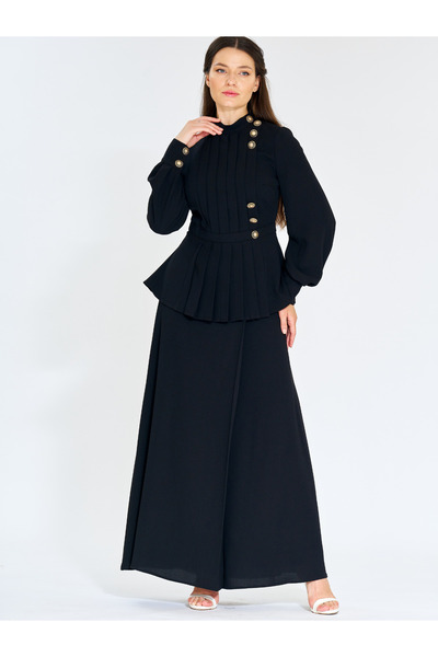 JAMİLATASARİM JAMİLA SARAH KREP KUMAŞ ETEKLİ SÜHER TAKIM