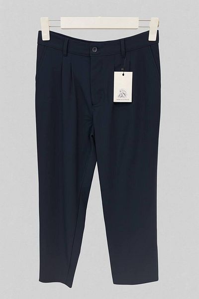 Brood Men's Pleated Baggy Old Money Fabric Trousers