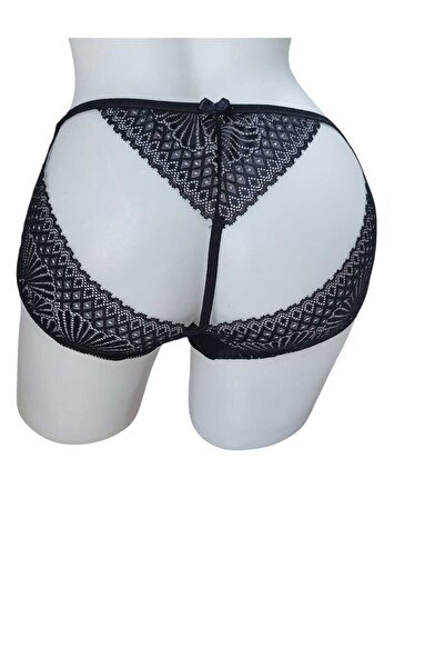 PATRON Hip Part Open Lace and Ribbon Detailed Panties