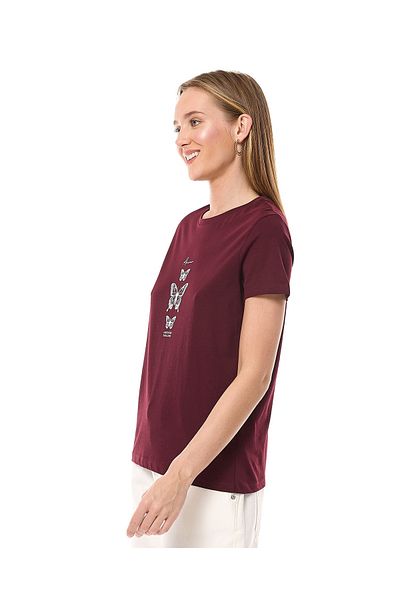 R&B Wine LADIES BASIC GRAPHIC TEE 8-18