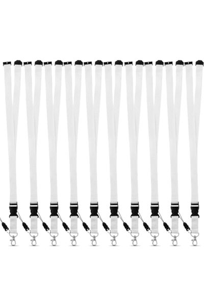 dalimag Set 10 Bucati Snur Ecuson, Material Textil, 50 cm, Alb,