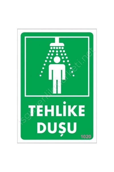 PRATİKOBA Hazard Shower Warning Sign 17.5x25 CODE:1020
