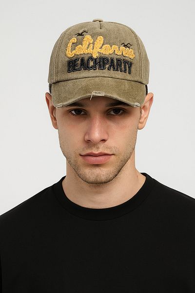 CosmoOutlet Men's California Beach Party Washable Vintage Adjustable Unisex Sports and Casual Khaki Color Hat