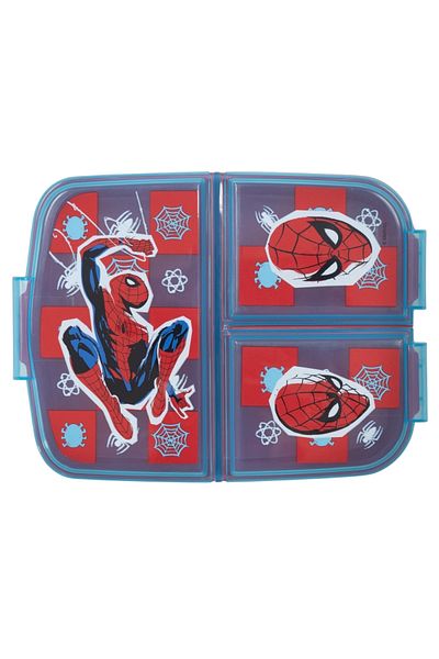 SPIDERMAN Sandwich box, multi-compartment, BPA-free, red,