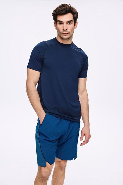 Haşema Ανδρικό αθλητικό μπλουζάκι Active Navy Blue 5030