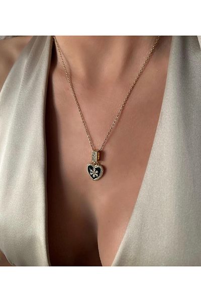 İNN JEWELLERY Steel Necklace Tarnish-Free Antiallergic Snowflake Figured (2 Years Importer Warranty)