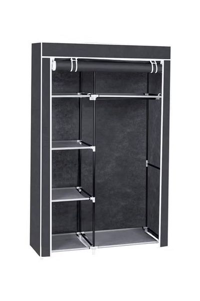 rexa Portable Wardrobe Organizer Grey 110x175x45centimeter