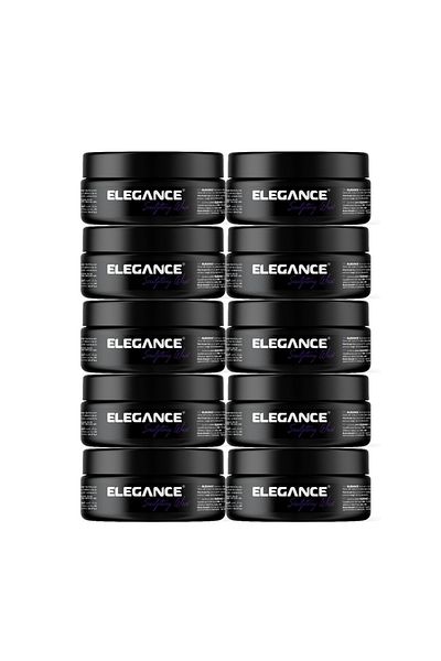 Elegance E-Series Sculpting Wax 140ml (Pack of 10) – Extra Strong Hold, Vitamin E Enriched