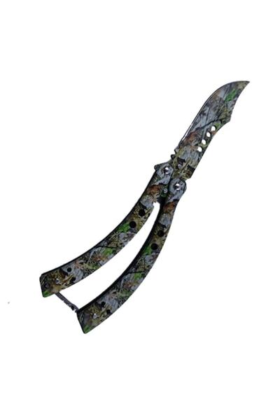 dalimag Briceag Fluture cu Tais, Model Frunza, Curbat, Otel, Manual, 22 cm, Multicolor,