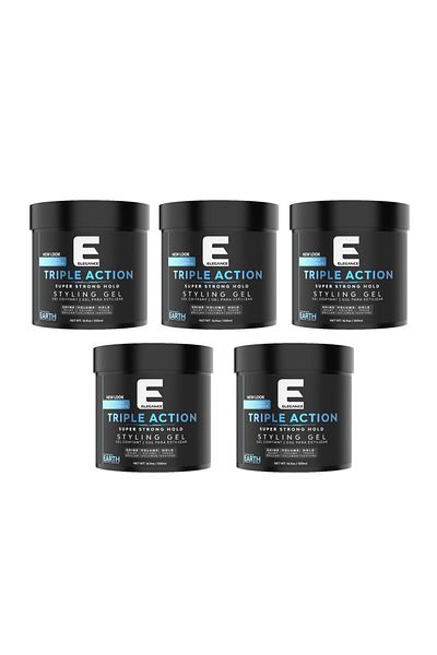 Elegance E-Series Earth Triple Action Styling Gel – 500ml (Pack of 5)