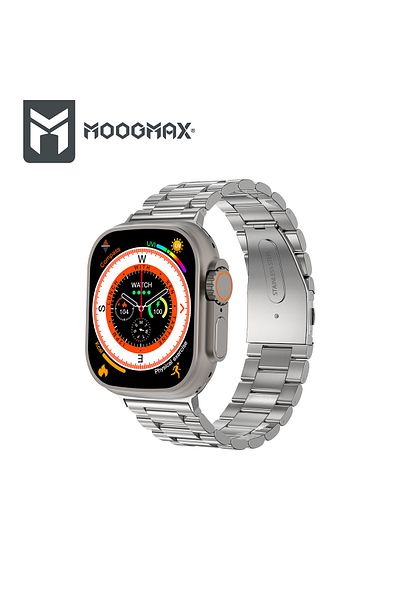 MOOGMAX Ultra Smart Watch 2nd Generation Water Resistant, Answers Calls with Gestures, Wireless Charging, Stylish Sporty Design