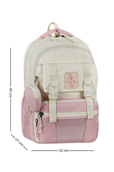 MASTER PACK School Bag, Double Eyed Pen Bag, Coin Wallet, Keychain, Eraser and Flask 500 ml Gift