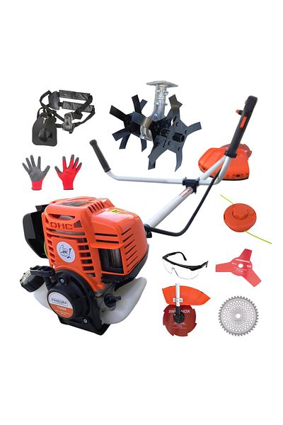 COBI SMART® Pandora T5600 brushcutter package, 4-stroke, 7.5HP 62CC, 5.6 kW, 8 accessories, includes cultivator head