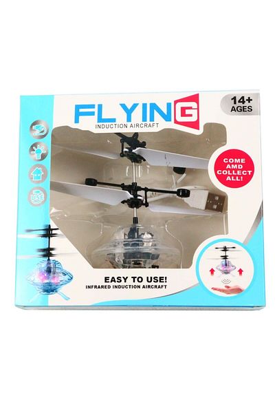 dalimag Mini Toy Helicopter, UFO Model, Hand-Controlled - White