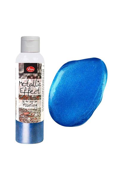 Viva Decor Pouring medium, metallic effect, VIVA DECOR, 120ml Blue