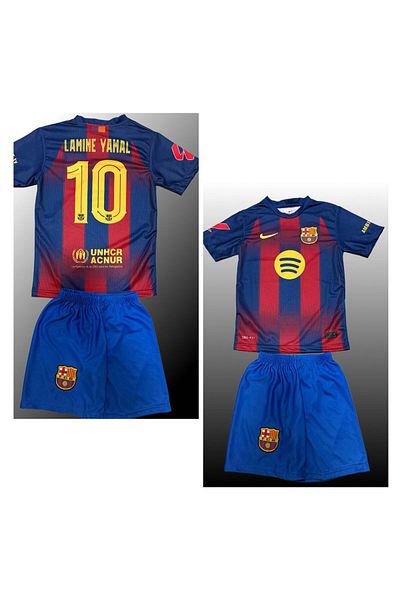 sinmm 2025-2026 Season (Laminated Yamal) Number 10 (Barcelona) Children's Jersey Wristband Socks Gift