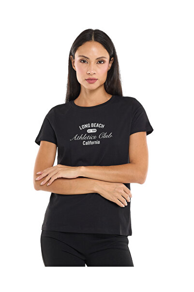 R&B Black LADIES BASIC GRAPHIC TEE 8-18