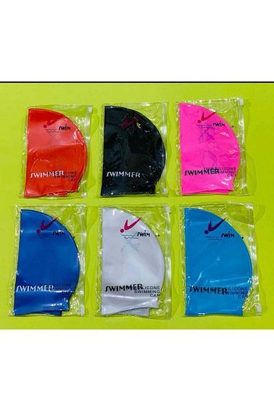 Swimmer 1Psc Swim Hat Adult Silicone Unisex Multicolor