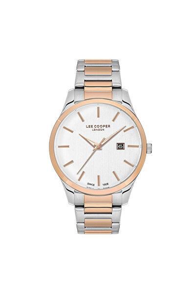 Lee Cooper LC07621.530 Erkek Kol Saati – 44mm Silver-Rose Kasa, Takvimli Şık ...