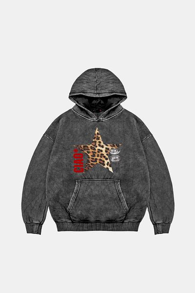 Sekizbiraltı Hanorac negru lavabil unisex Ciao Star oversize