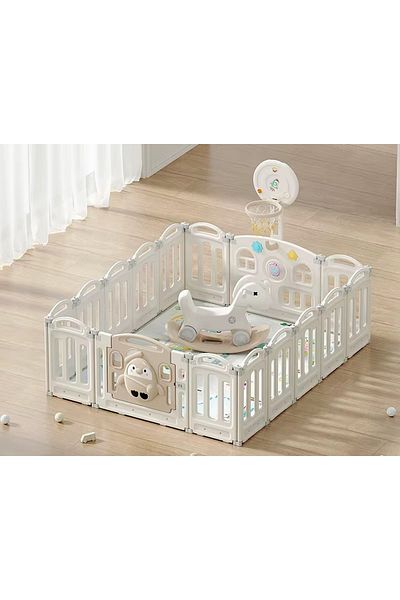 Nichiduta Garden Nichiduta Garden Lovely Pinguin Coffee Beige 150x180 cm playground fence with safety gate