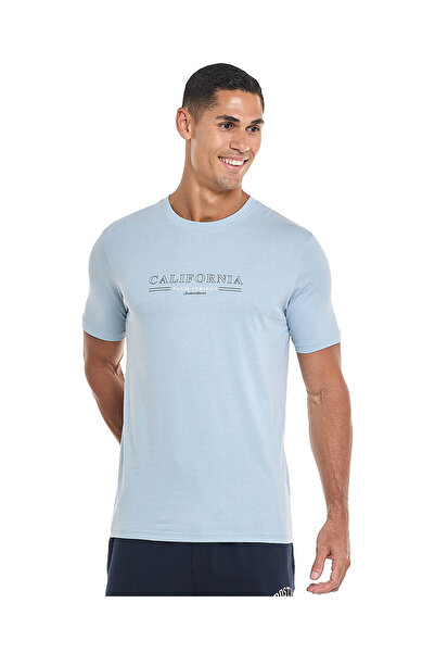 R&B تيشيرتات MCB زرقاء باهتة برسومات جرافيكية - مقاسات S-XXXL