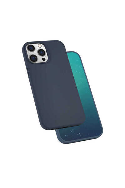 teknocep store powered by آيفون 13 برو متوافق مع TKNC سيلكون حريري - أزرق داكن