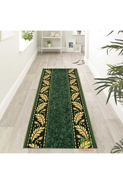 Dualhome Prespa Rug Runner, Green, Meter B - 120 Cm, 450 Cm
